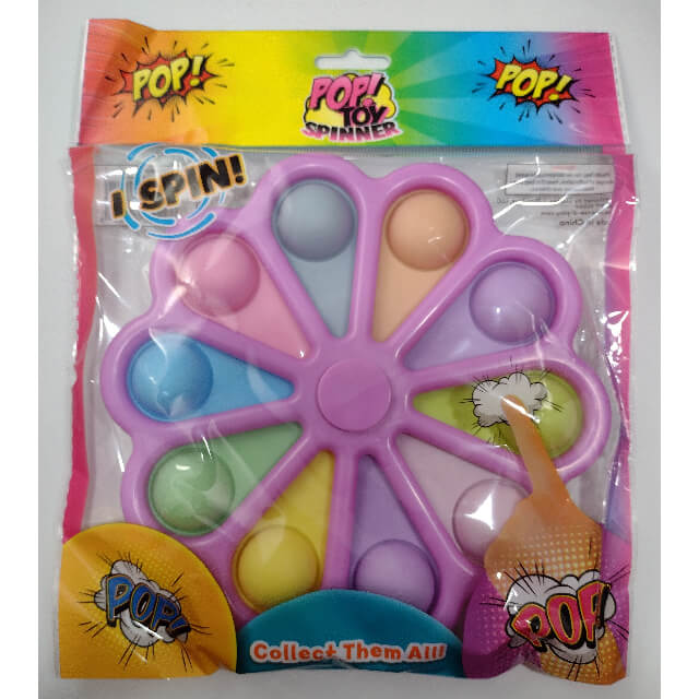 POP! Toy Large 7" Fidget Spinner Popping Toy! Pastel Purple