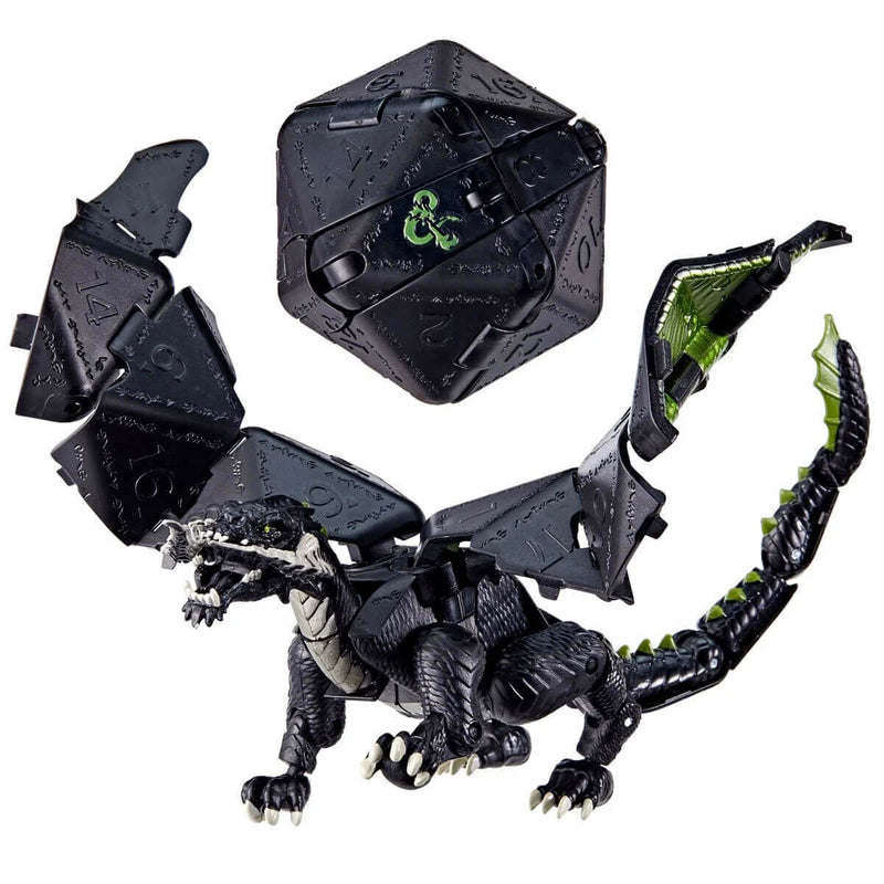 Dungeons & Dragons Honor Among Thieves Dicelings D20 Converting Figures, Black Dragon Rakor in Both Forms