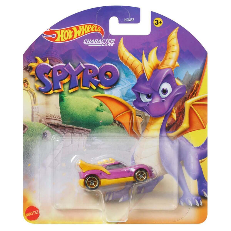 Hot Wheels 2022 Character Cars Mix 4 1:64 Scale Vehicles, Spyro