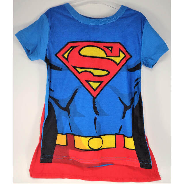 DC Superman Boys T-Shirt, Cape, 3D Bag 3 Piece Set