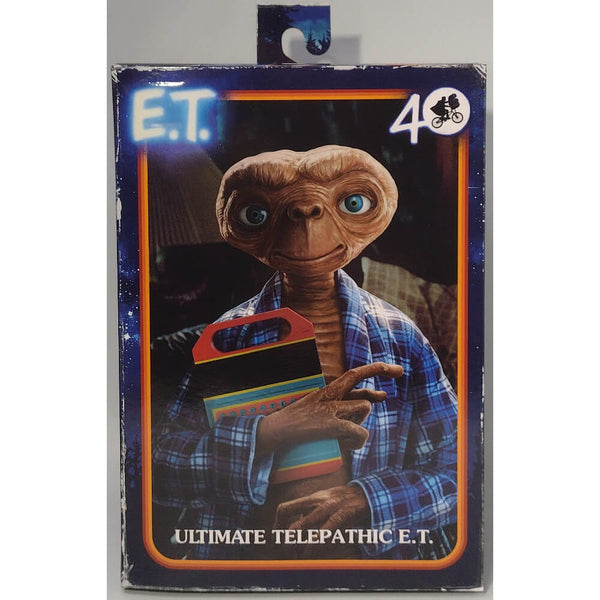 NECA Ultimate "Telepathic" E.T. The Extra-Terrestrial 40th Anniversary Action Figure, Package Front Cover