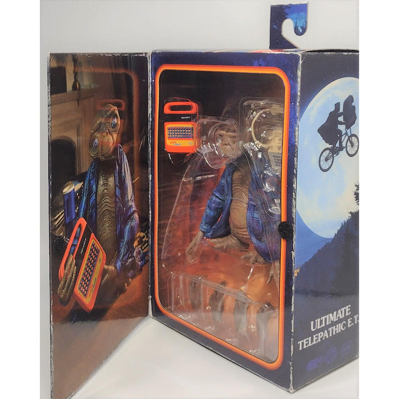 NECA Ultimate "Telepathic" E.T. The Extra-Terrestrial 40th Anniversary Action Figure, Package Window