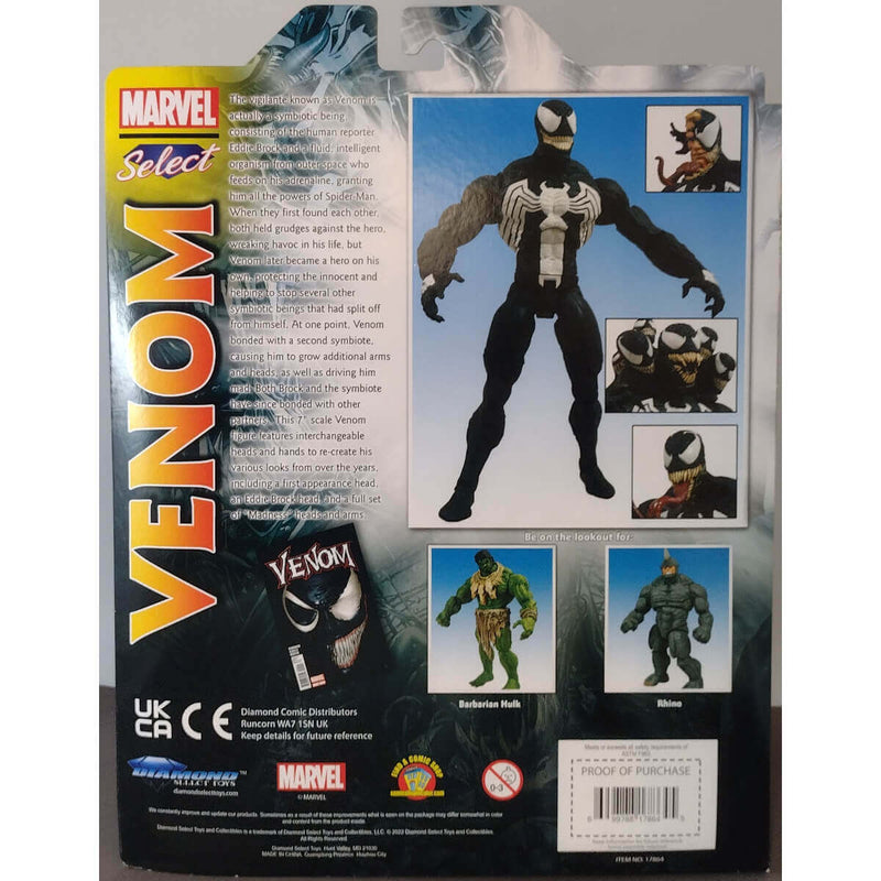 Diamond Select Marvel Venom (Eddie Brock) 8" Action Figure, Back Cover