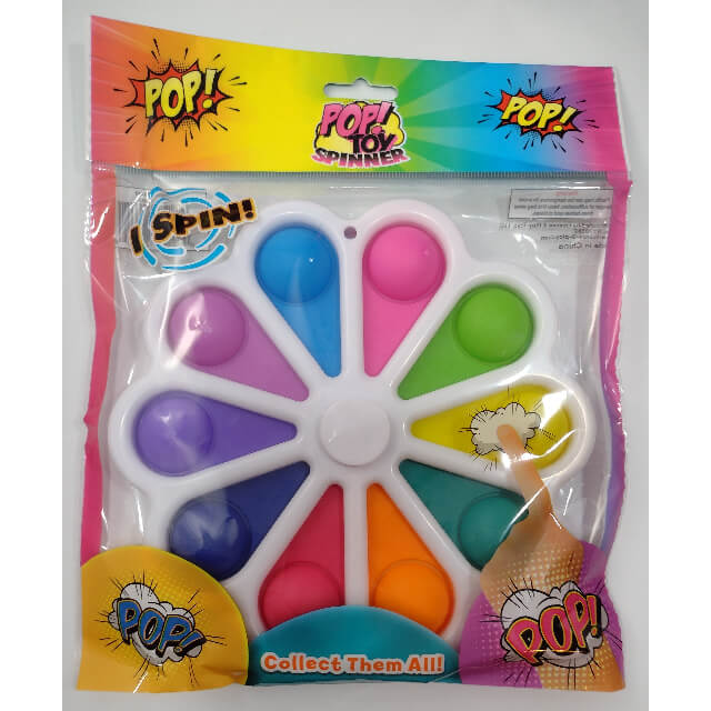 POP! Toy Large 7" Fidget Spinner Popping Toy! Brights White
