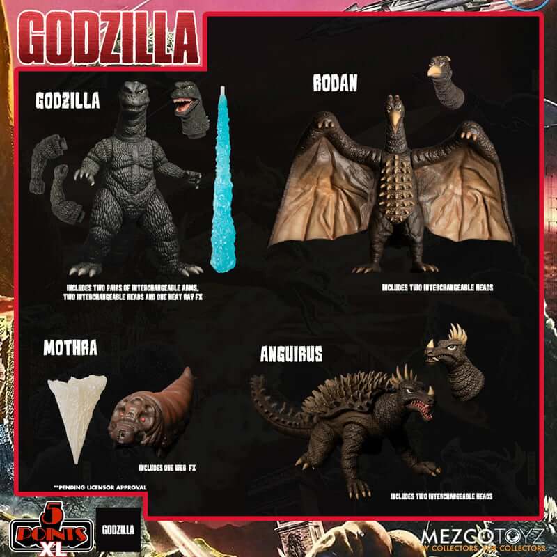 Mezco Toyz Godzilla: Destroy All Monsters (1968) Boxed Set