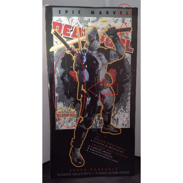 NECA Marvel Classics X-Force Deadpool 1/4 Scale Action Figure